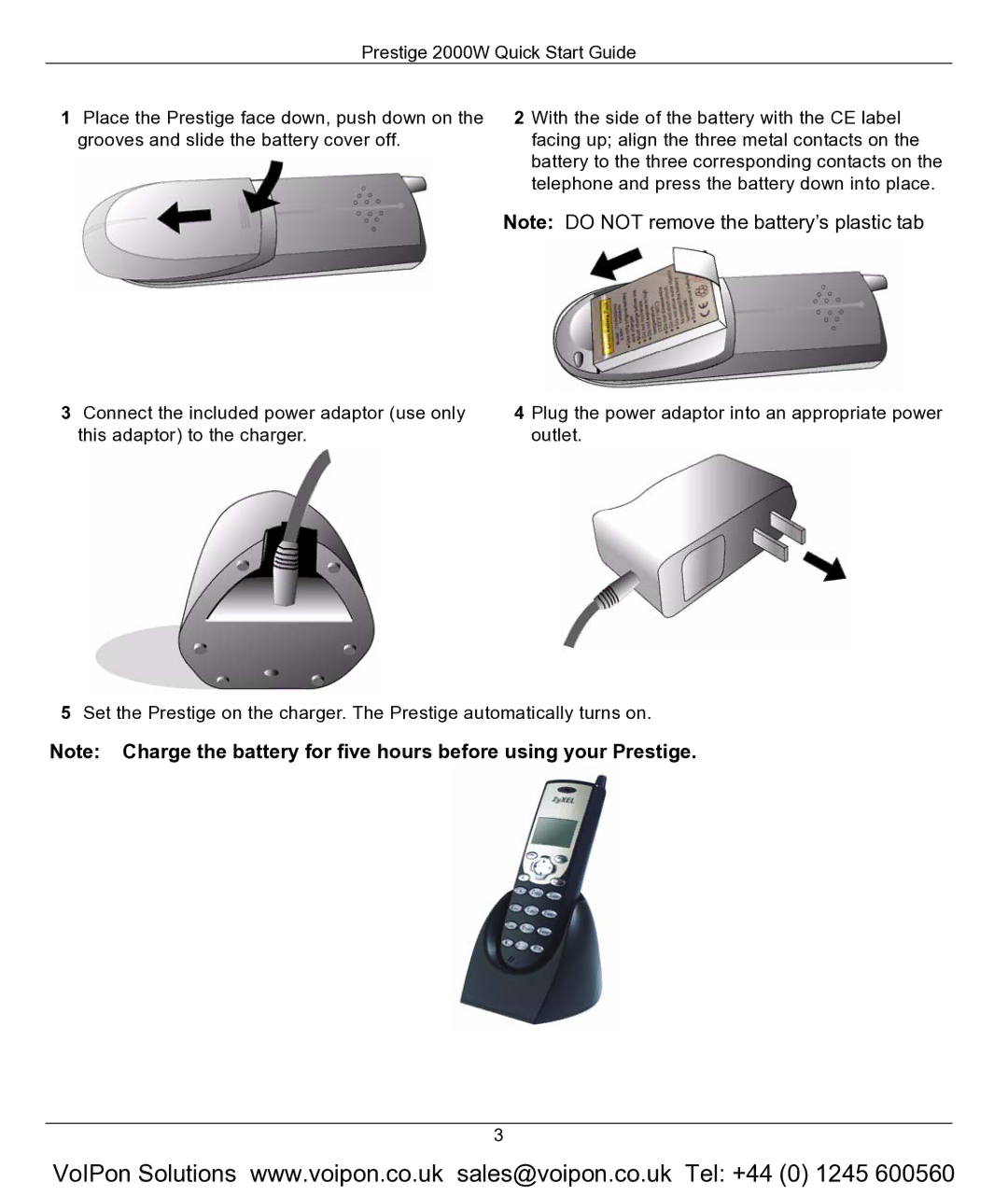 ZyXEL Communications 2000W quick start 