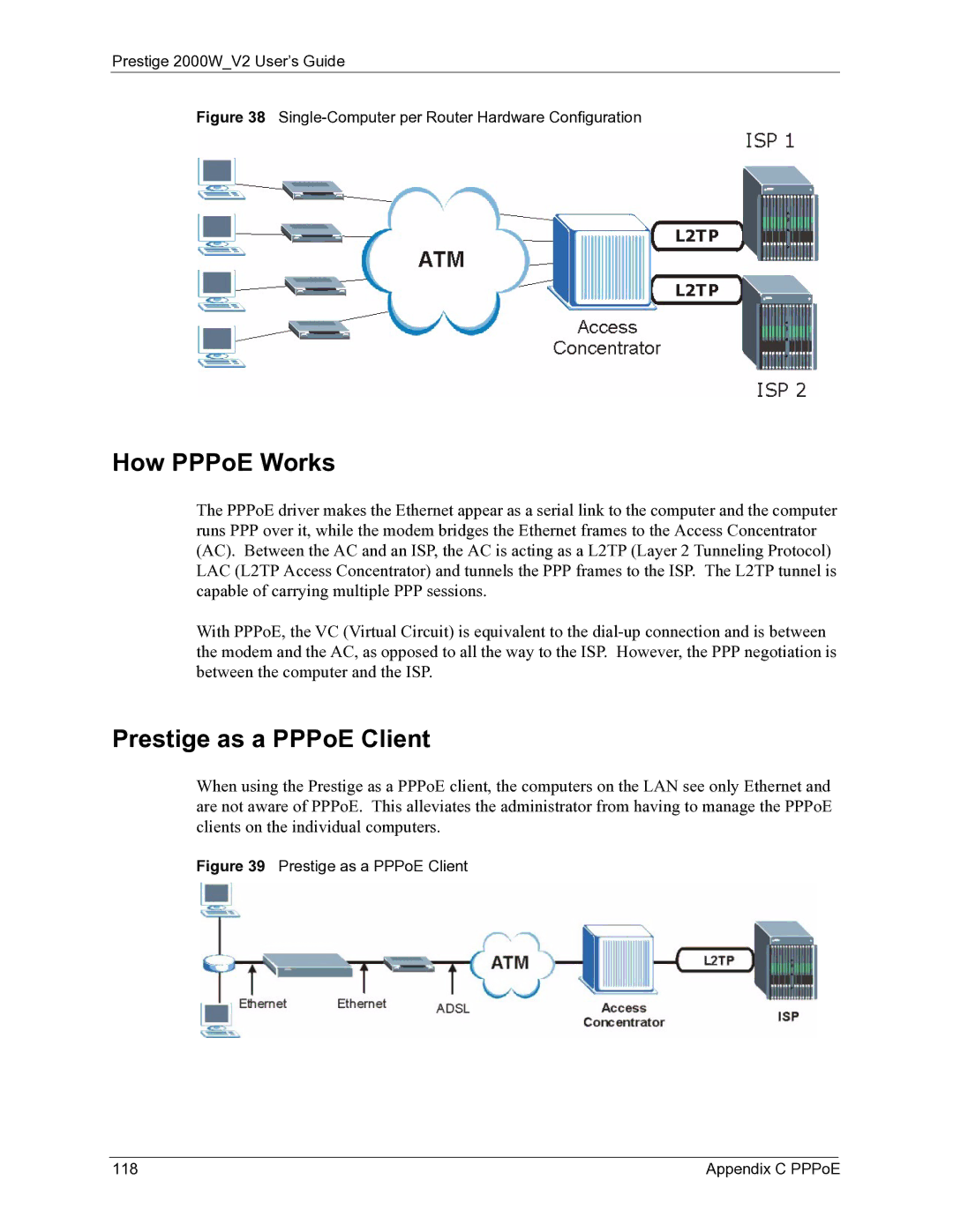 ZyXEL Communications 2000W manual How PPPoE Works, Prestige as a PPPoE Client 