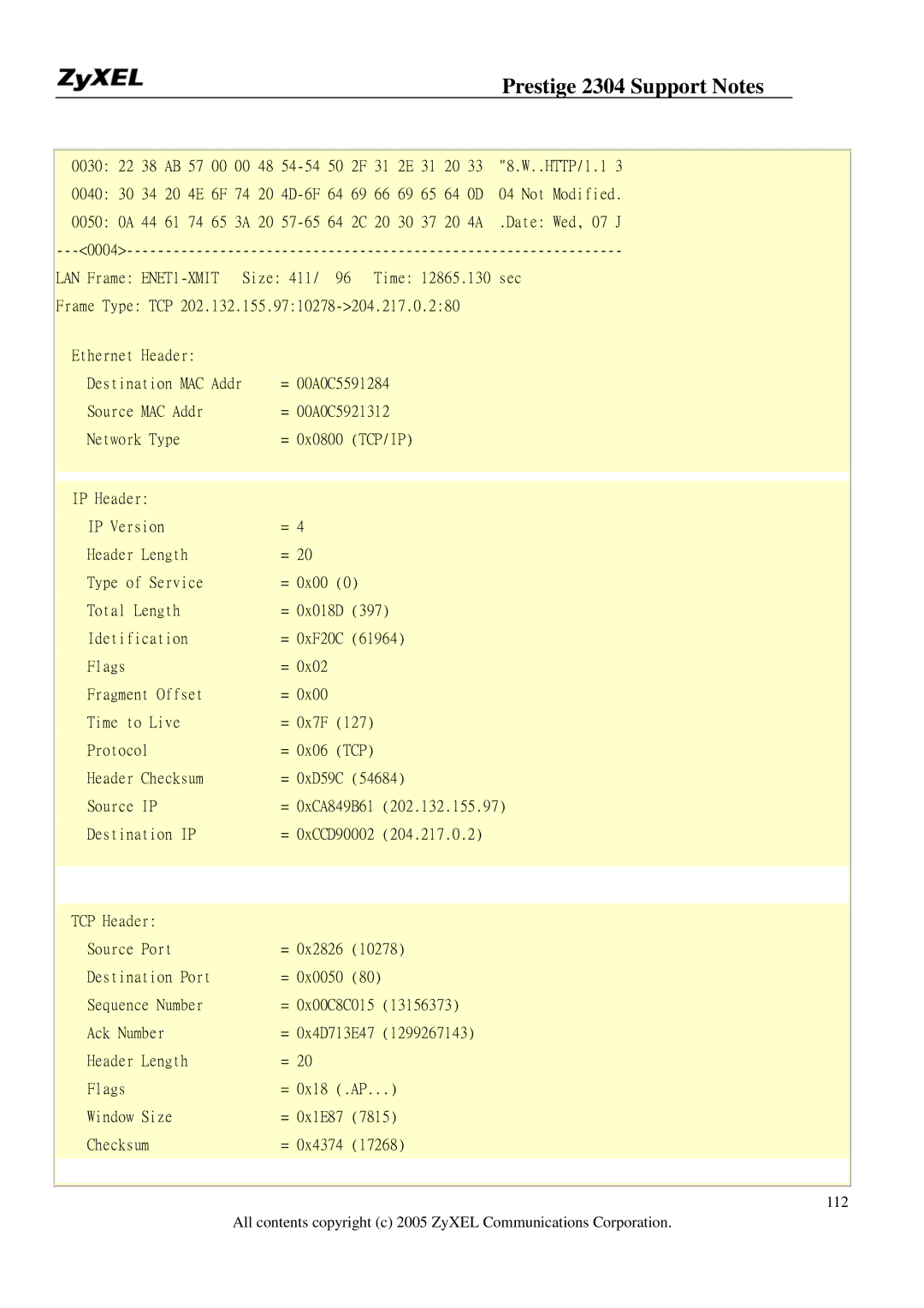 ZyXEL Communications 2304R-P1 manual 0030 54-54 