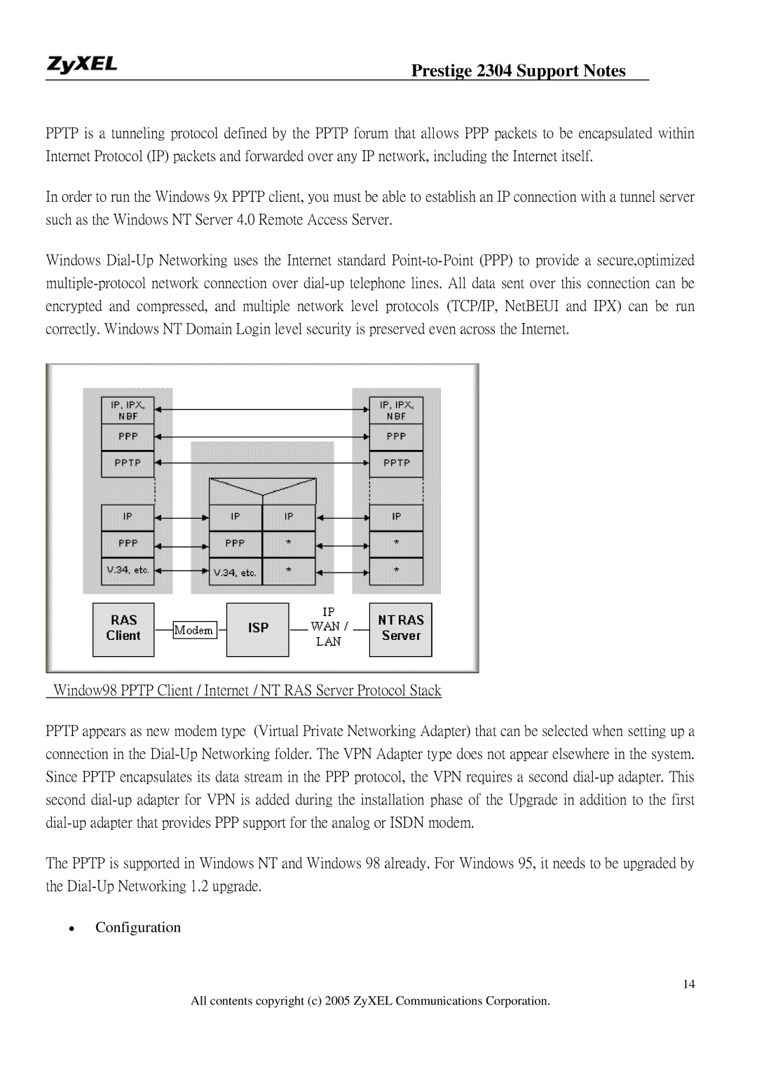 ZyXEL Communications 2304R-P1 manual Prestige 2304 Support Notes 