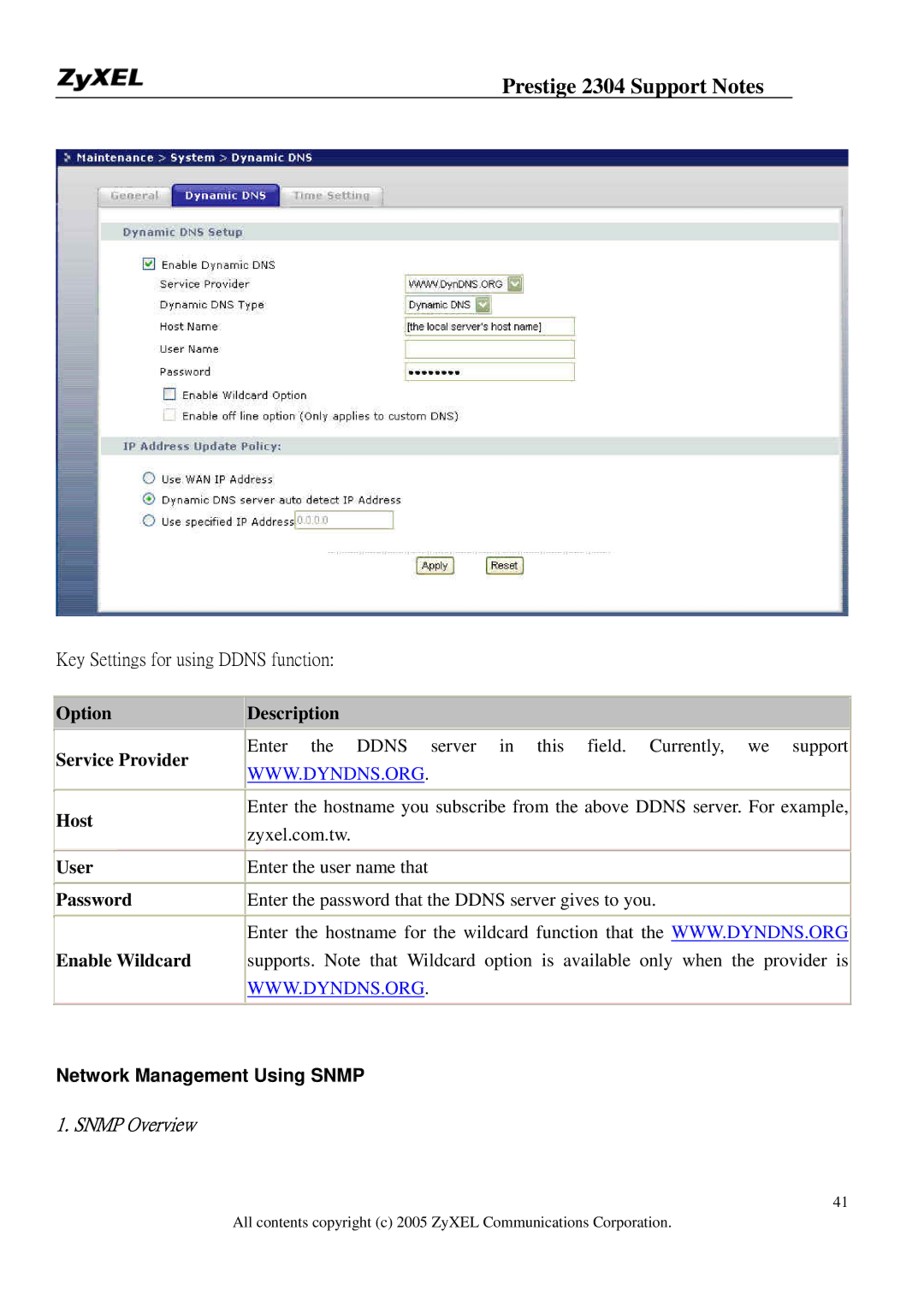 ZyXEL Communications 2304R-P1 manual Network Management Using Snmp 