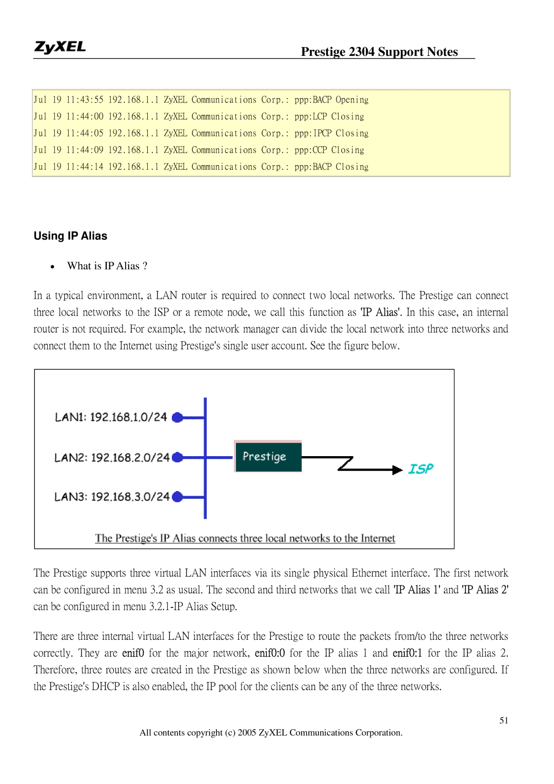 ZyXEL Communications 2304R-P1 manual Using IP Alias, What is IP Alias ? 