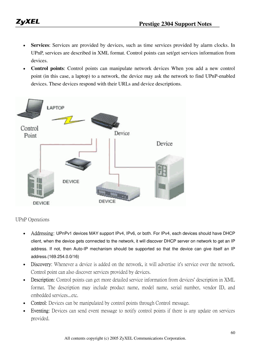 ZyXEL Communications 2304R-P1 manual UPnP Operations 