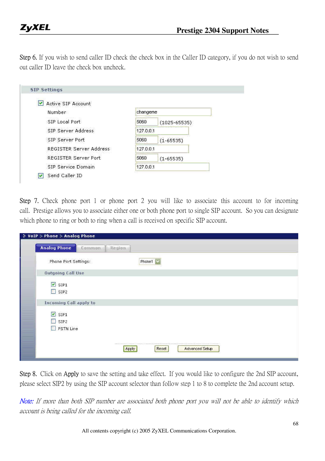 ZyXEL Communications 2304R-P1 manual Prestige 2304 Support Notes 