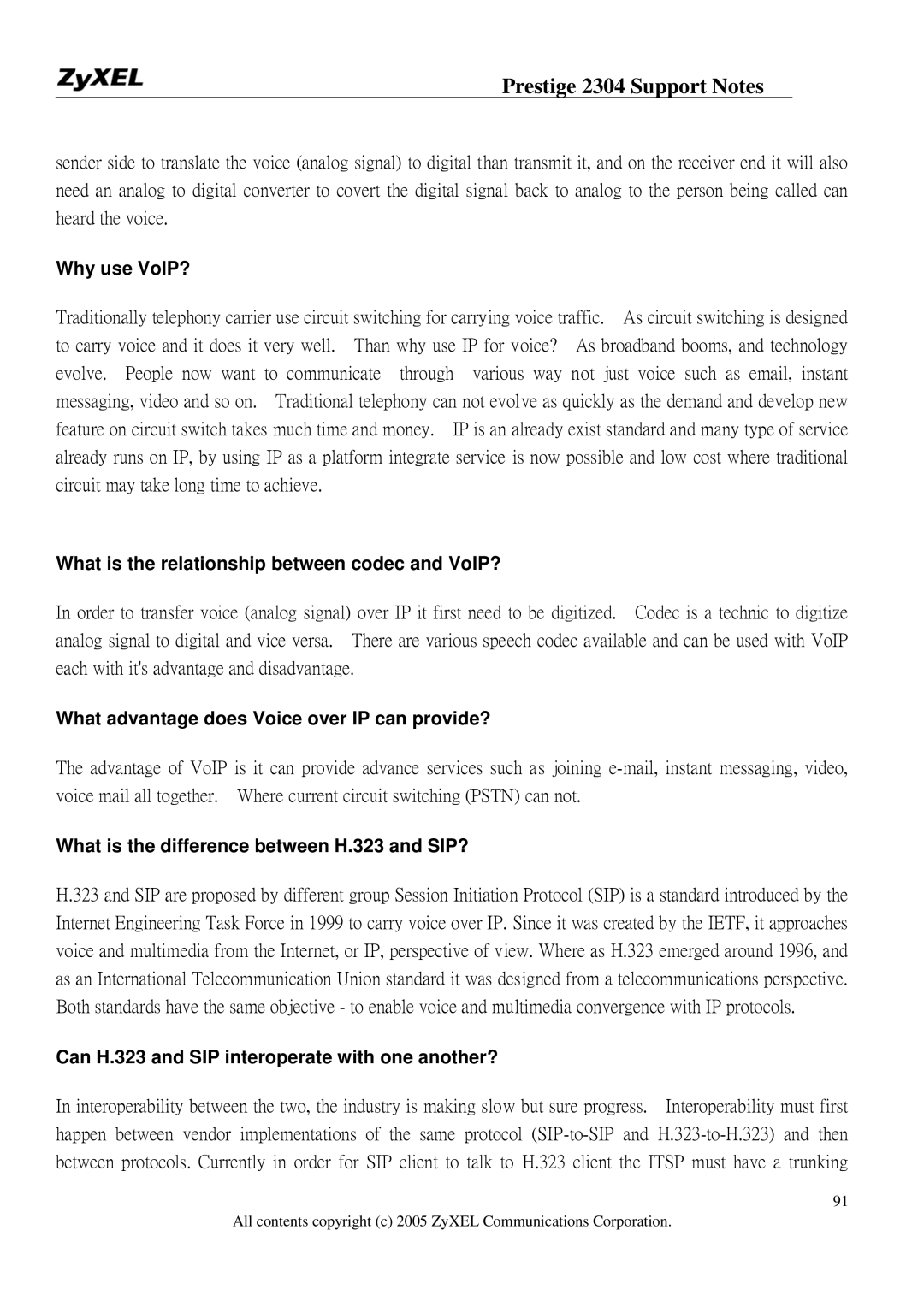 ZyXEL Communications 2304R-P1 manual Why use VoIP?, What is the relationship between codec and VoIP? 