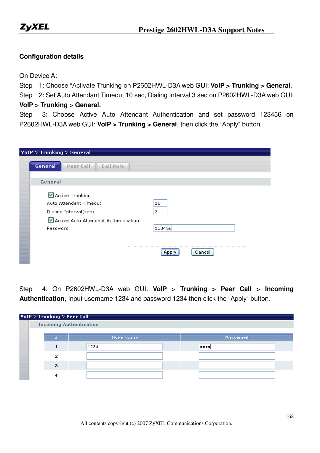 ZyXEL Communications manual Prestige 2602HWL-D3A Support Notes 