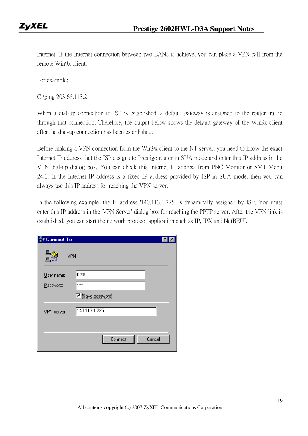 ZyXEL Communications manual Prestige 2602HWL-D3A Support Notes 