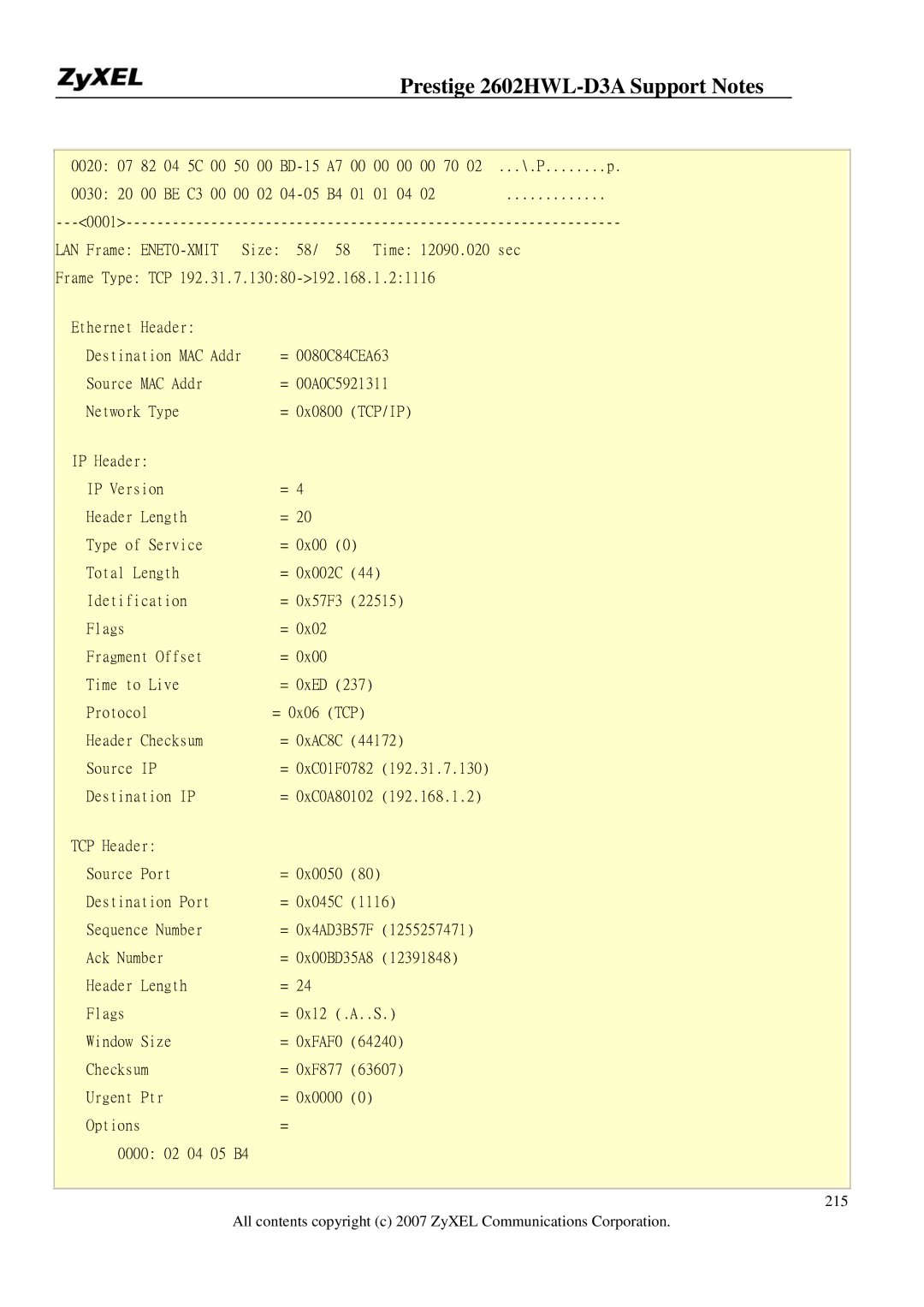 ZyXEL Communications 2602HWL-D3A manual 0001 