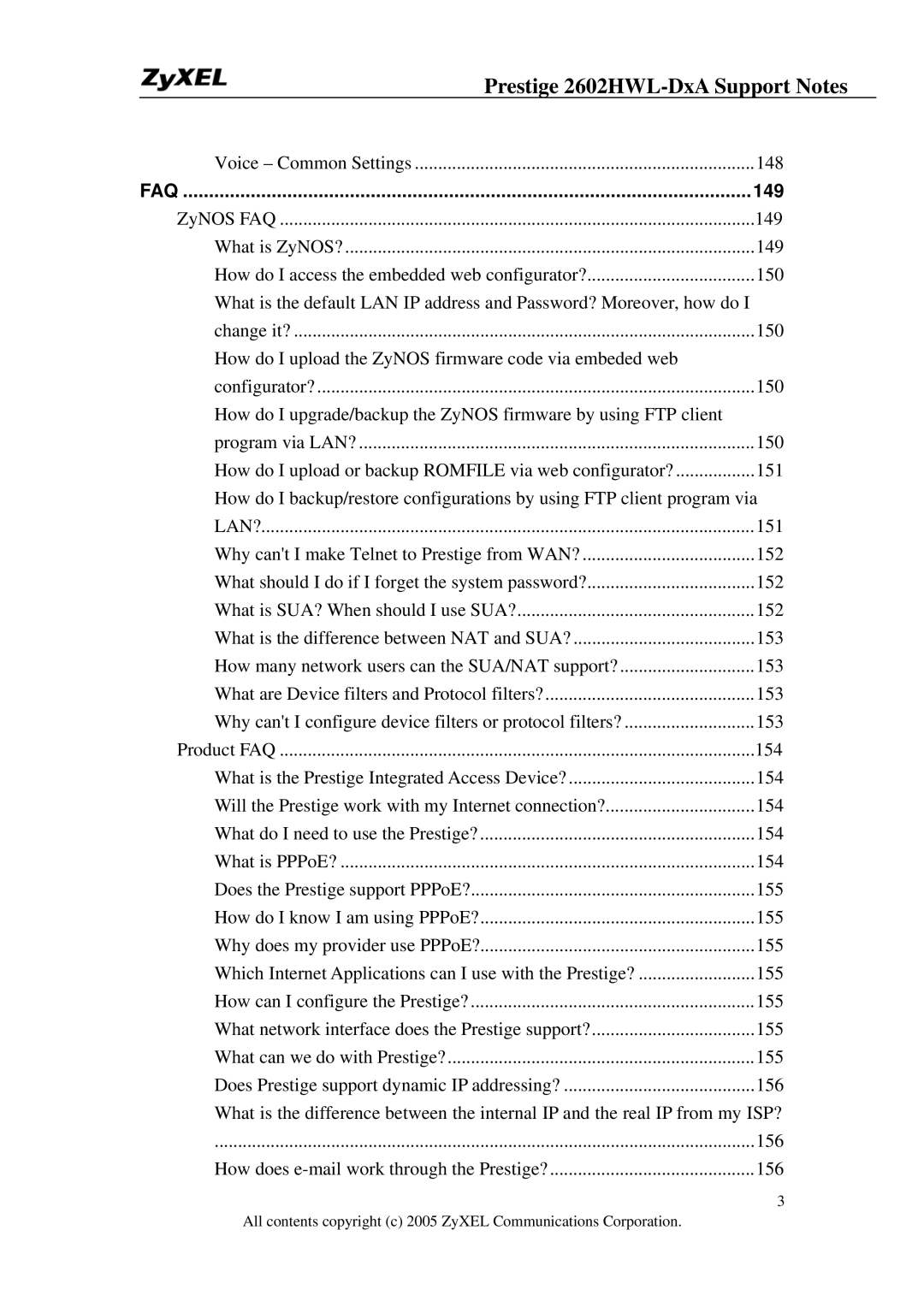 ZyXEL Communications 2602HWL-DXA manual Faq 