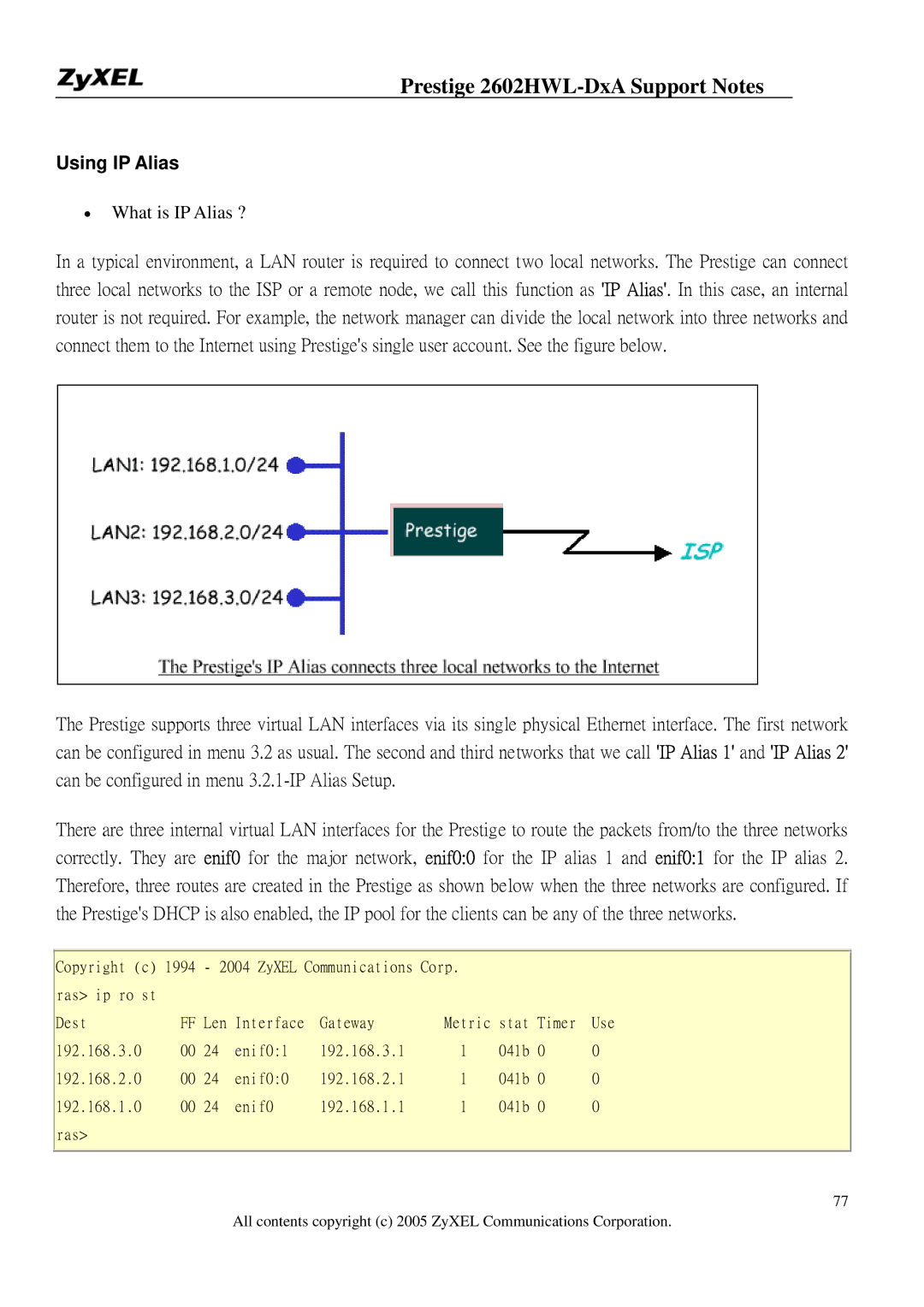 ZyXEL Communications 2602HWL-DXA manual Using IP Alias, What is IP Alias ? 