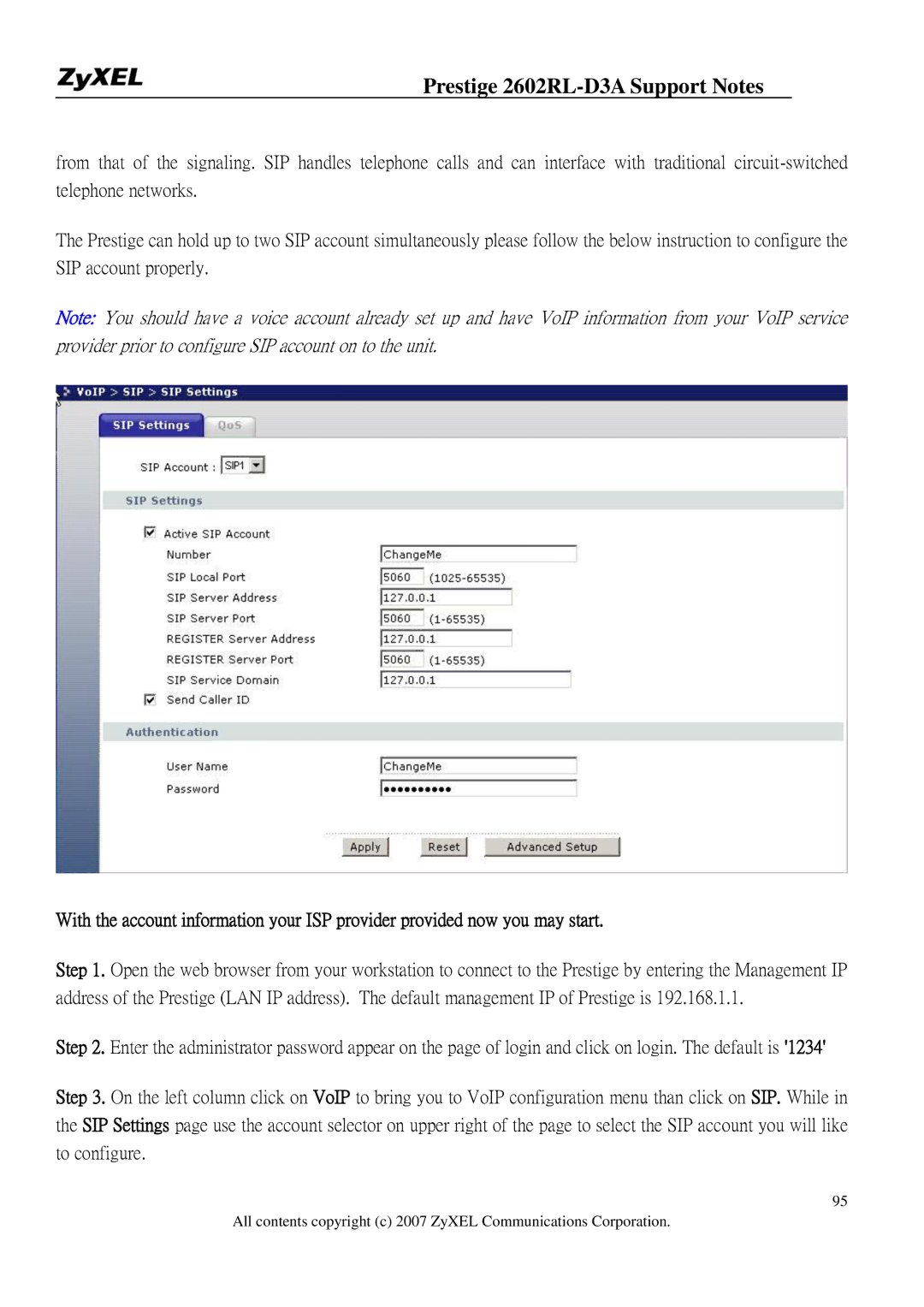 ZyXEL Communications 2602RL-D3A manual To configure 