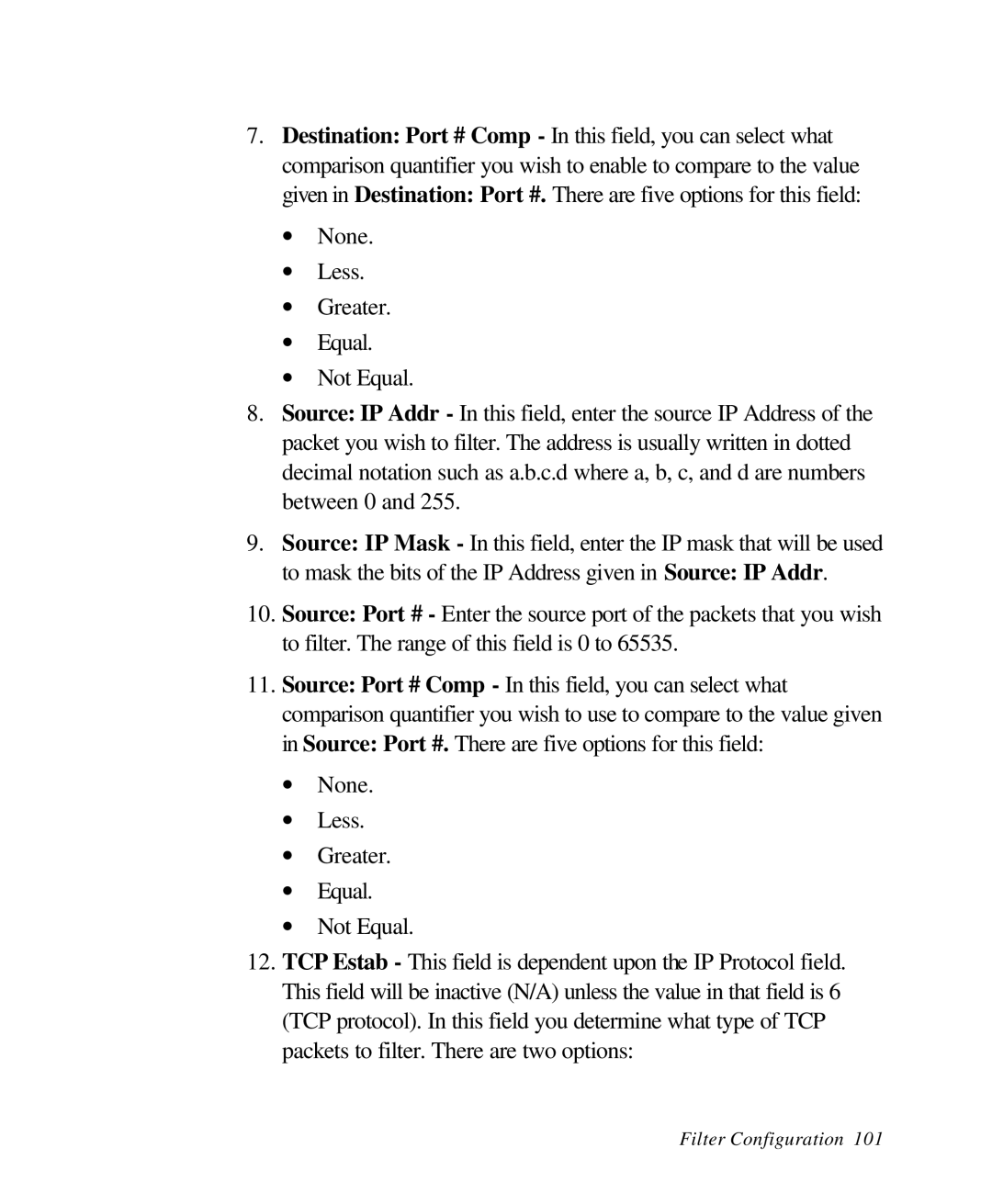 ZyXEL Communications 28641 user manual Filter Configuration 