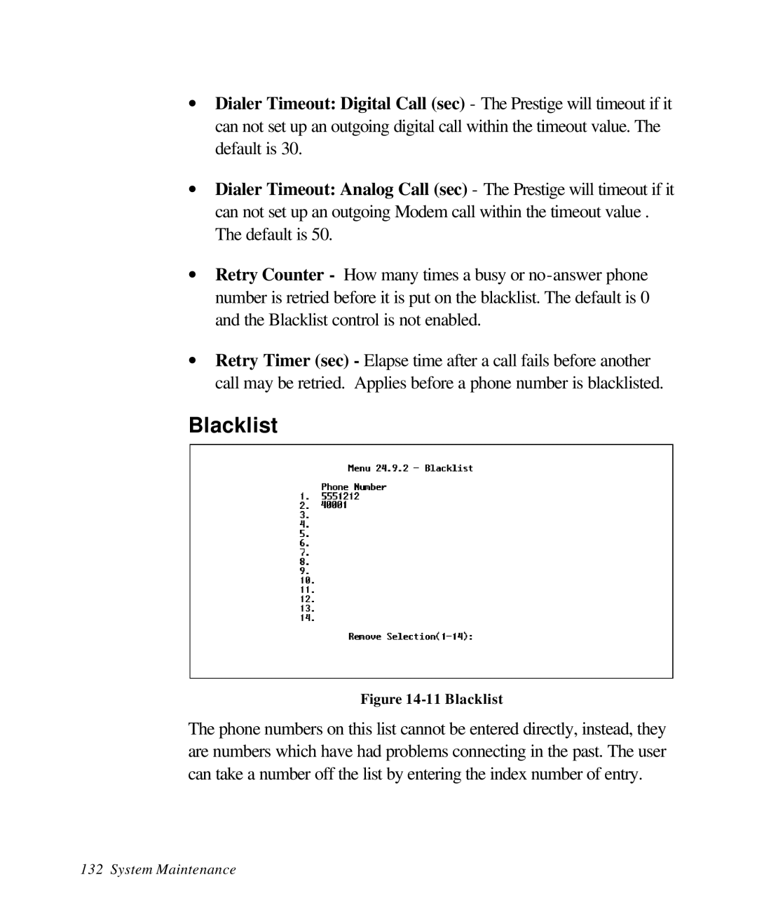 ZyXEL Communications 28641 user manual Blacklist 