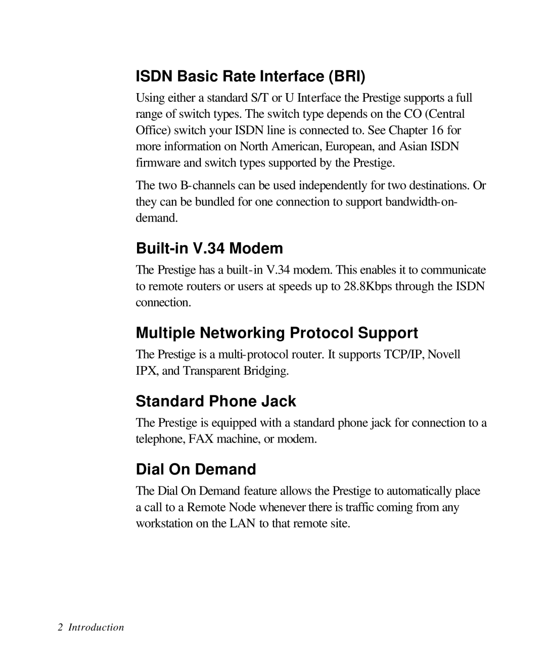 ZyXEL Communications 28641 Isdn Basic Rate Interface BRI, Built-in V.34 Modem, Multiple Networking Protocol Support 