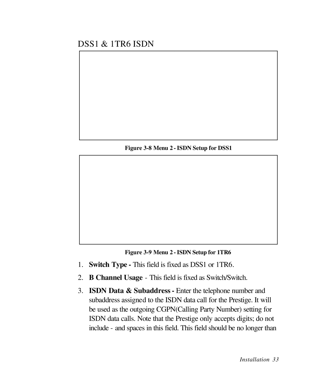 ZyXEL Communications 28641 user manual DSS1 & 1TR6 Isdn 