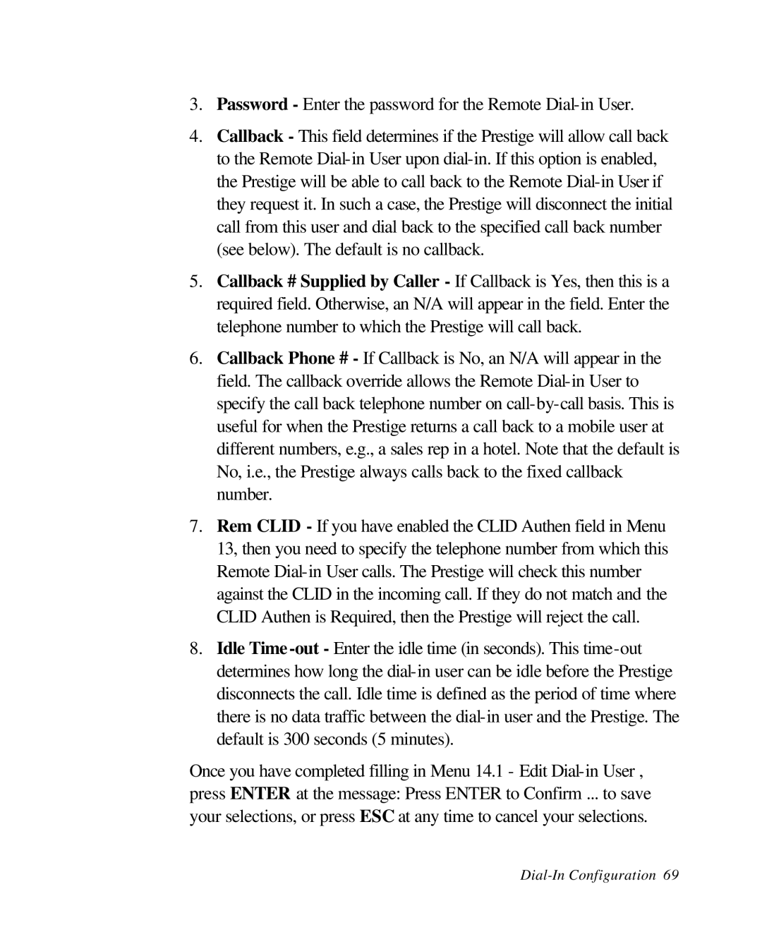 ZyXEL Communications 28641 user manual Dial-In Configuration 