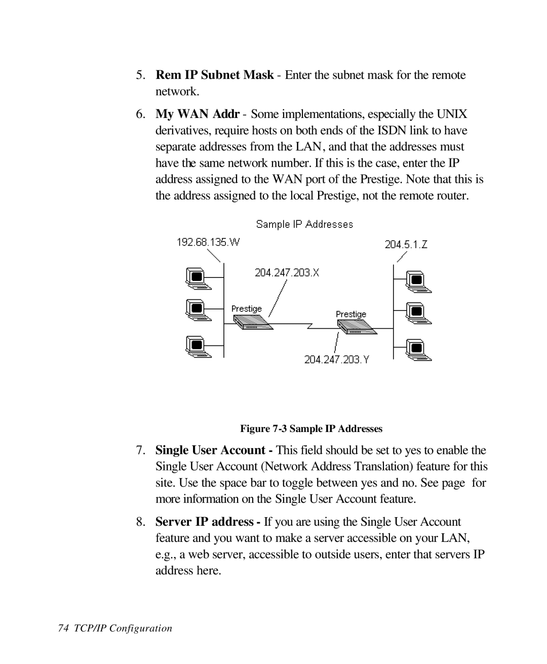 ZyXEL Communications 28641 user manual Sample IP Addresses 