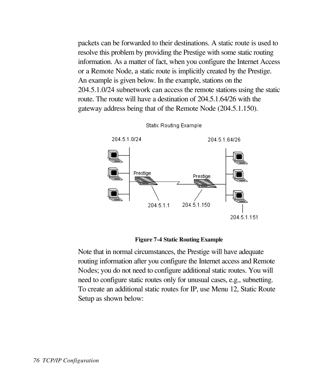 ZyXEL Communications 28641 user manual Static Routing Example 