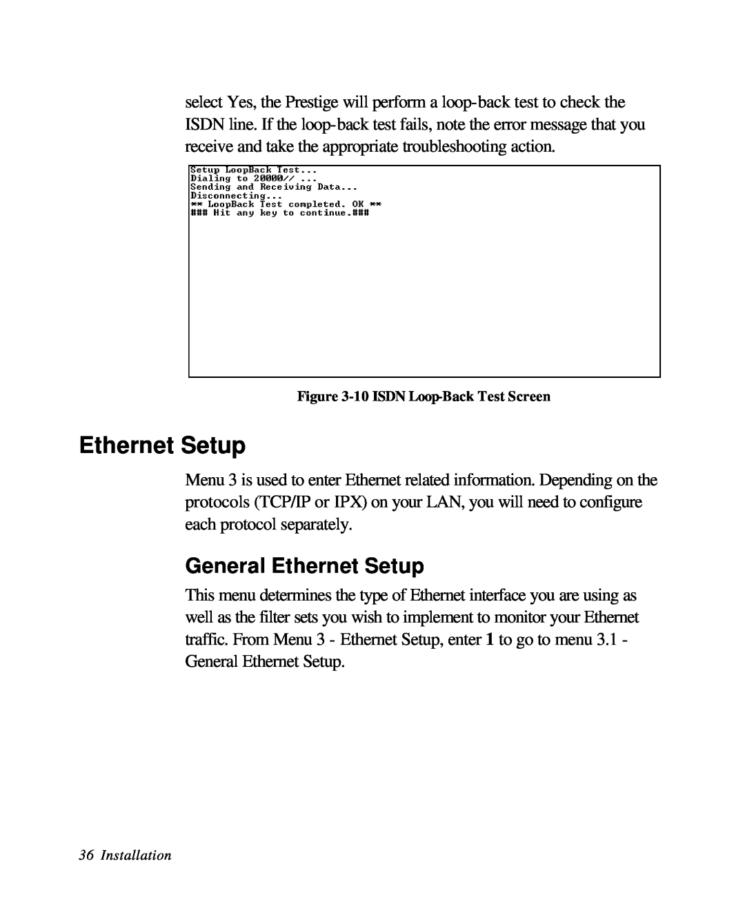 ZyXEL Communications 28641 user manual General Ethernet Setup 