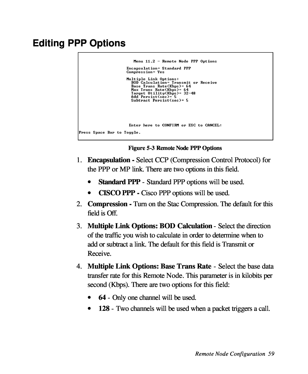 ZyXEL Communications 28641 user manual Editing PPP Options 