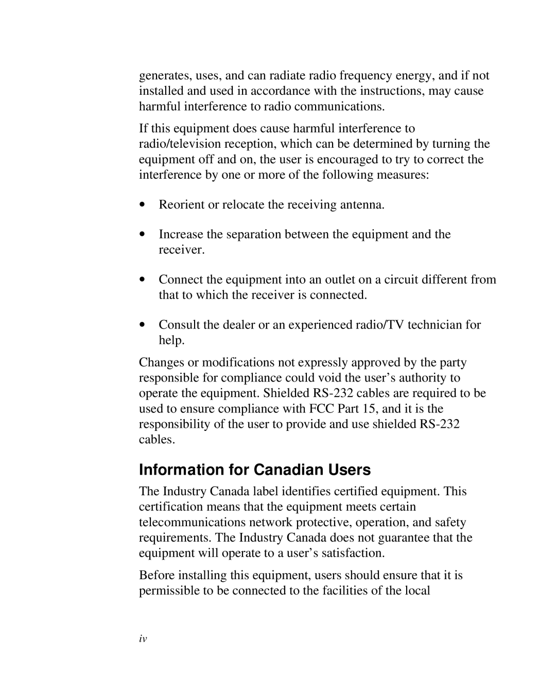 ZyXEL Communications 2864I user manual Information for Canadian Users 