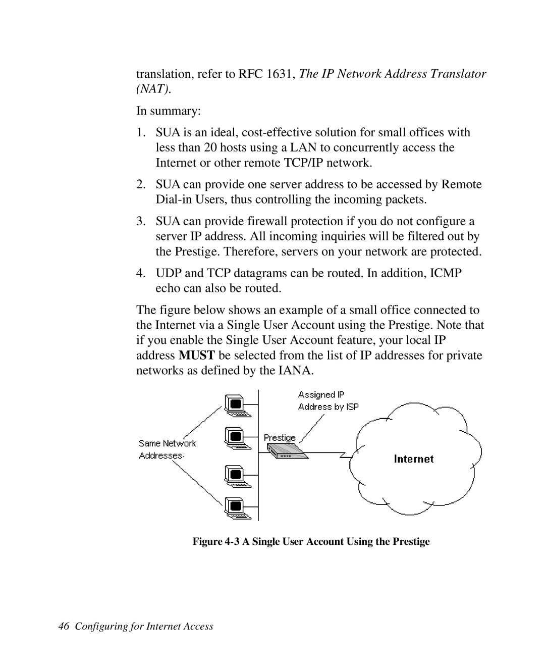 ZyXEL Communications 2864I user manual translation, refer to RFC 1631, The IP Network Address Translator NAT, In summary 