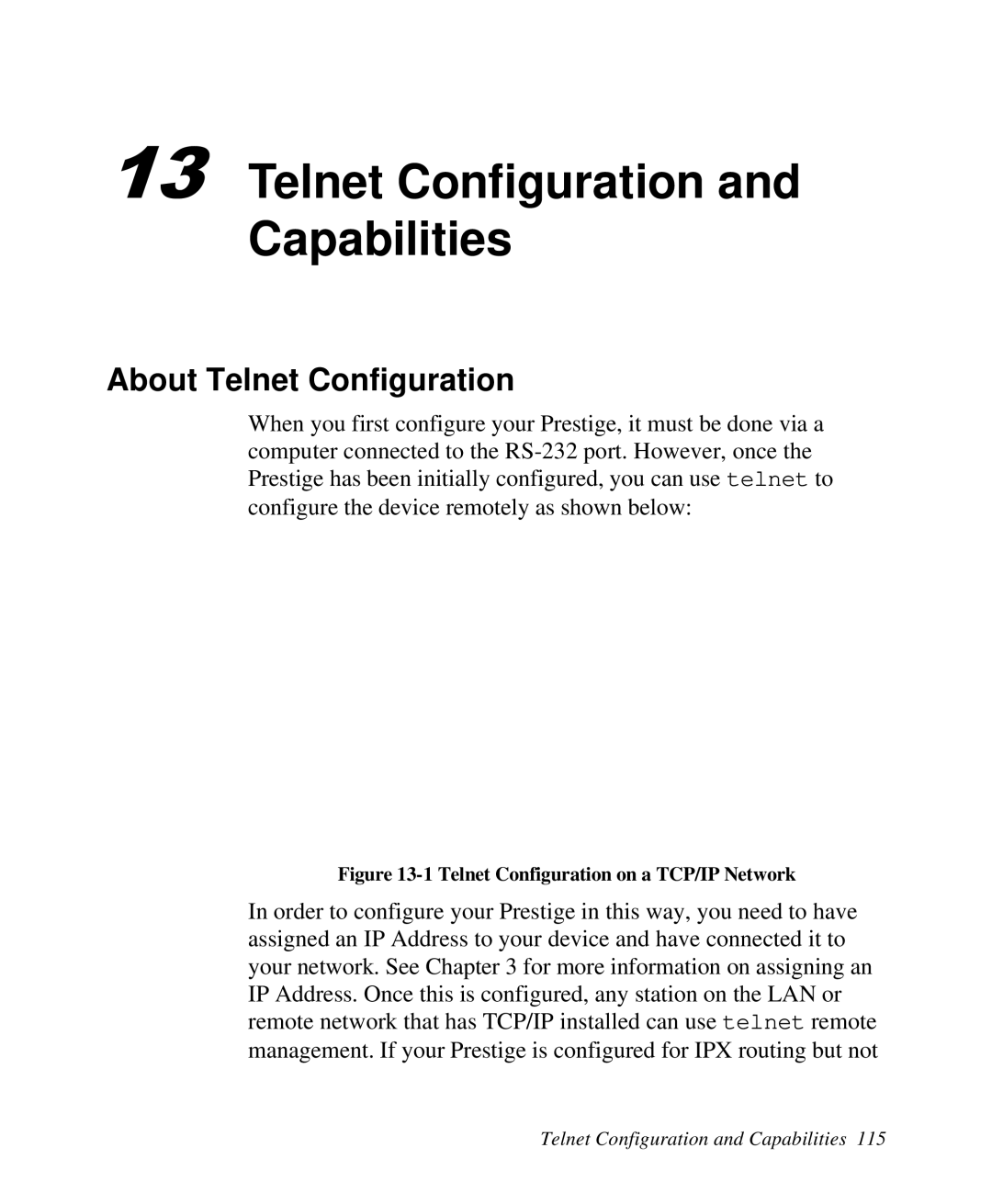 ZyXEL Communications 2864I user manual Telnet Configuration and Capabilities, About Telnet Configuration 