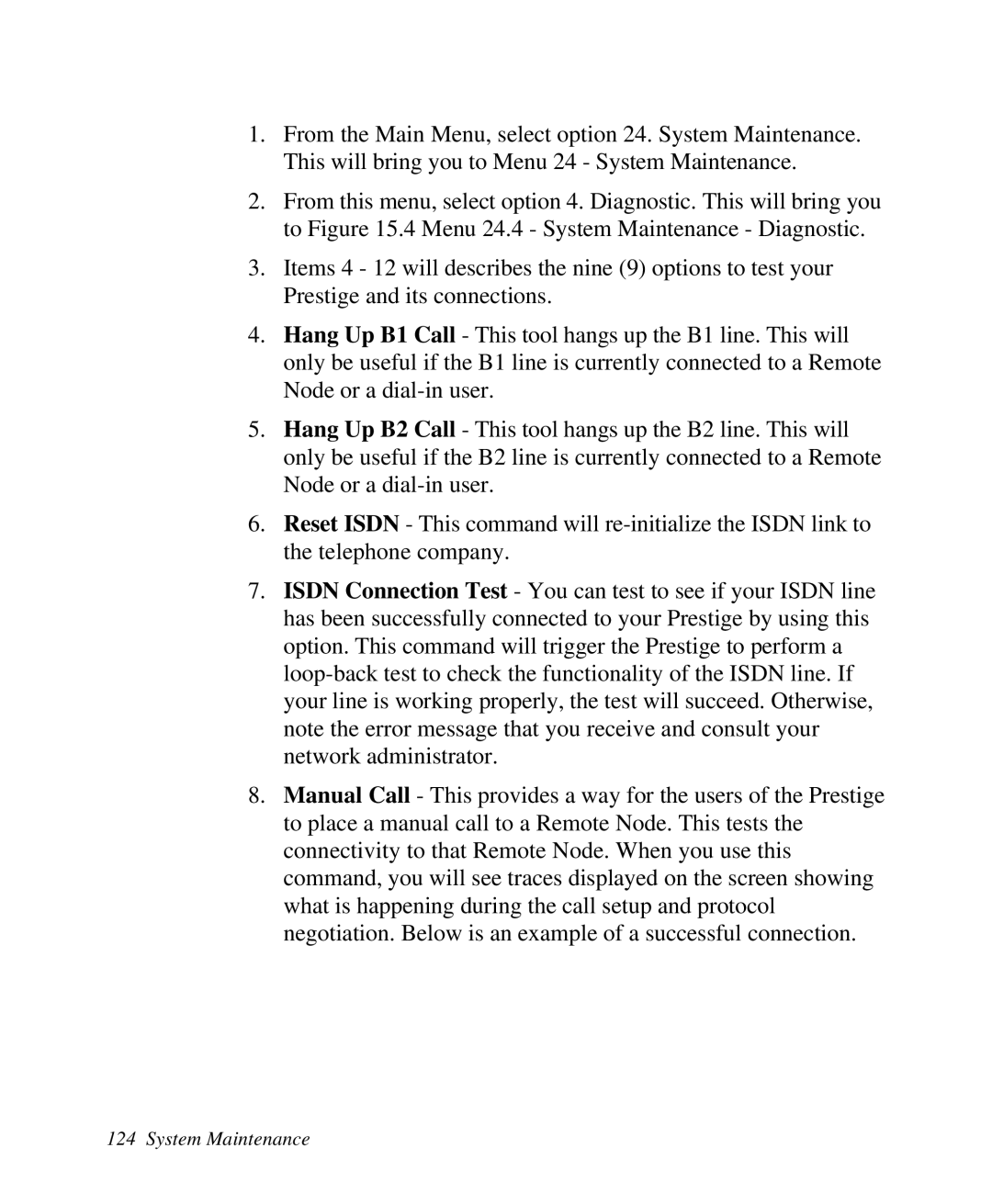 ZyXEL Communications 2864I user manual System Maintenance 