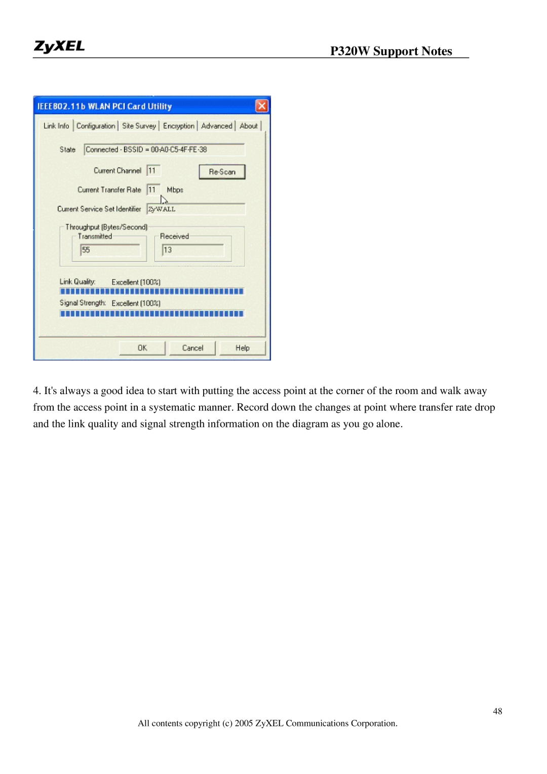 ZyXEL Communications manual P320W Support Notes 