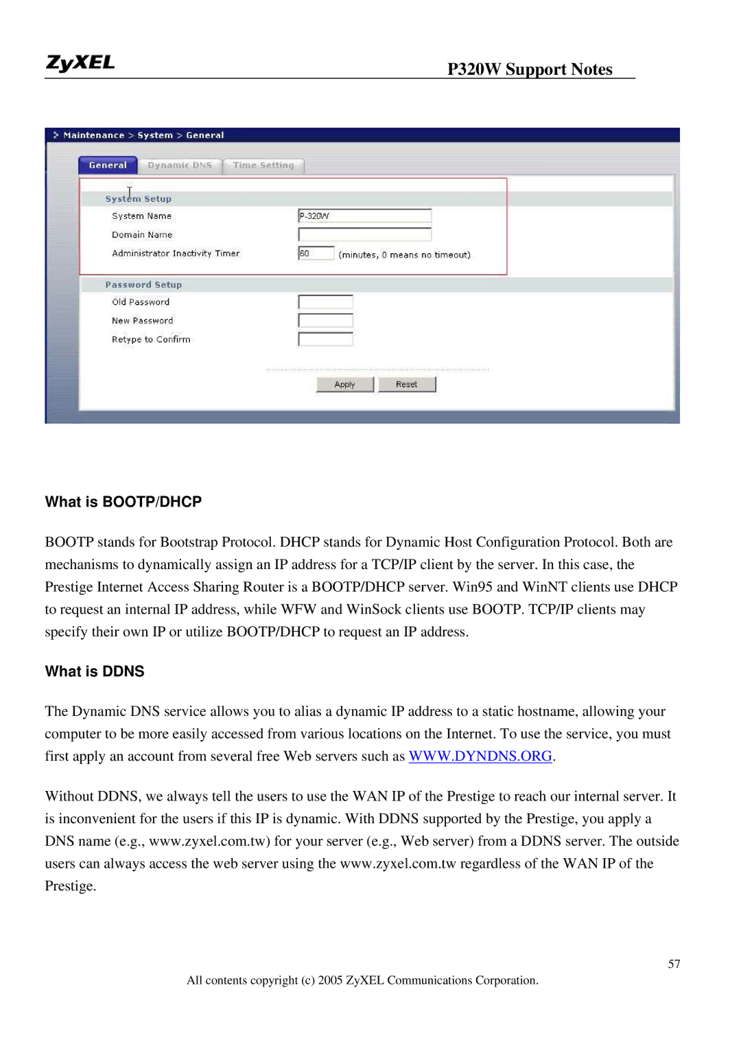 ZyXEL Communications 320W manual What is BOOTP/DHCP, What is Ddns 