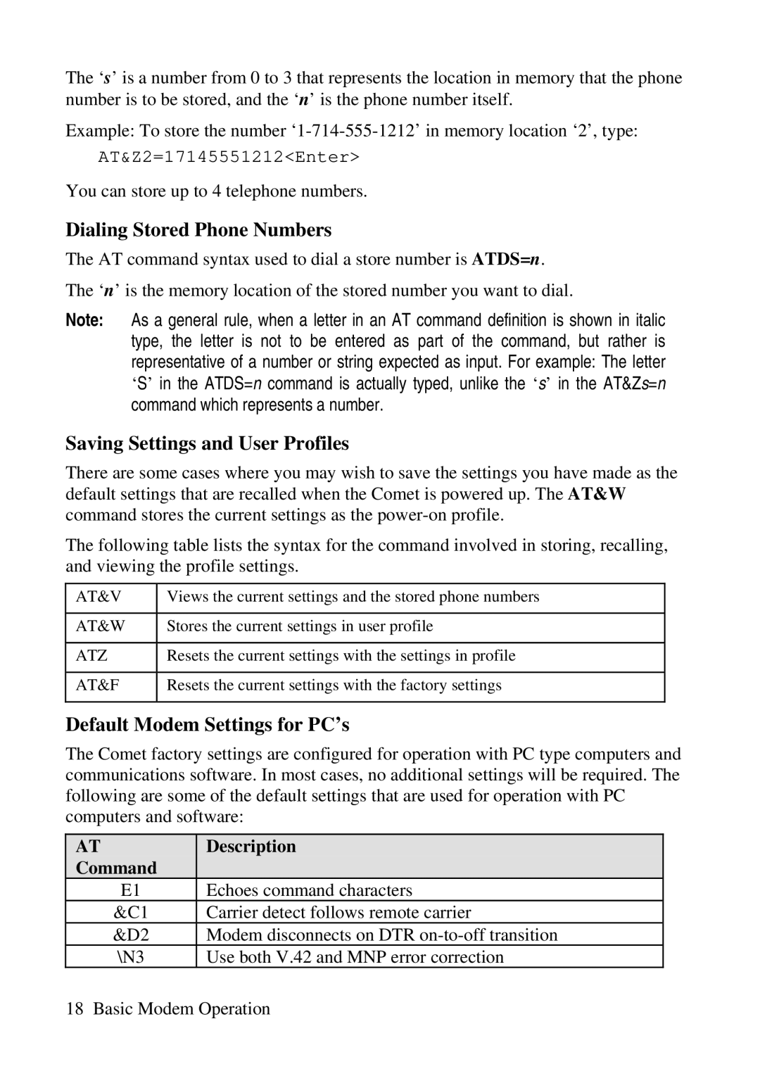 ZyXEL Communications 3356P-LAN user manual Dialing Stored Phone Numbers, Saving Settings and User Profiles, Command 