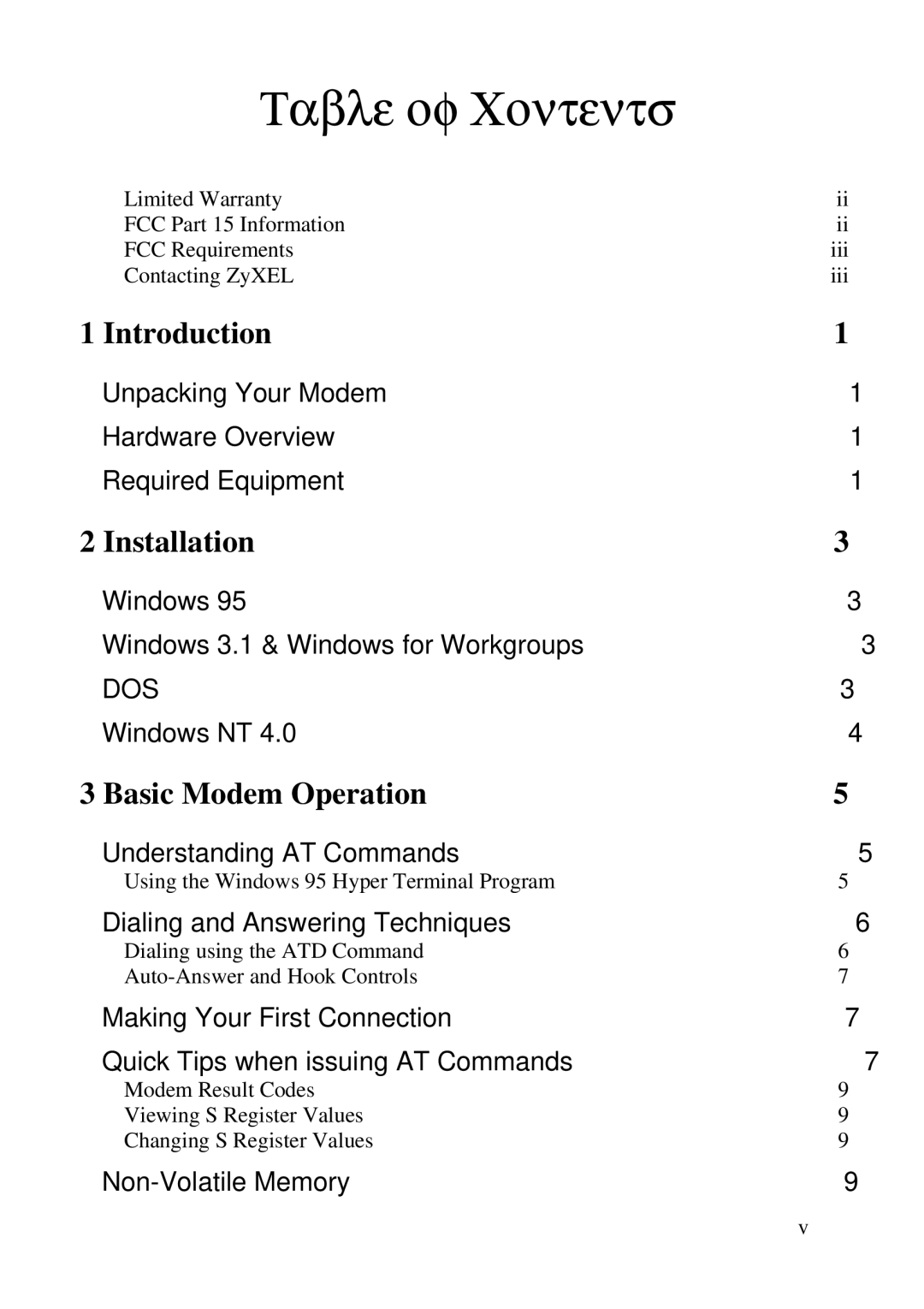 ZyXEL Communications 3356P user manual Table of Contents 