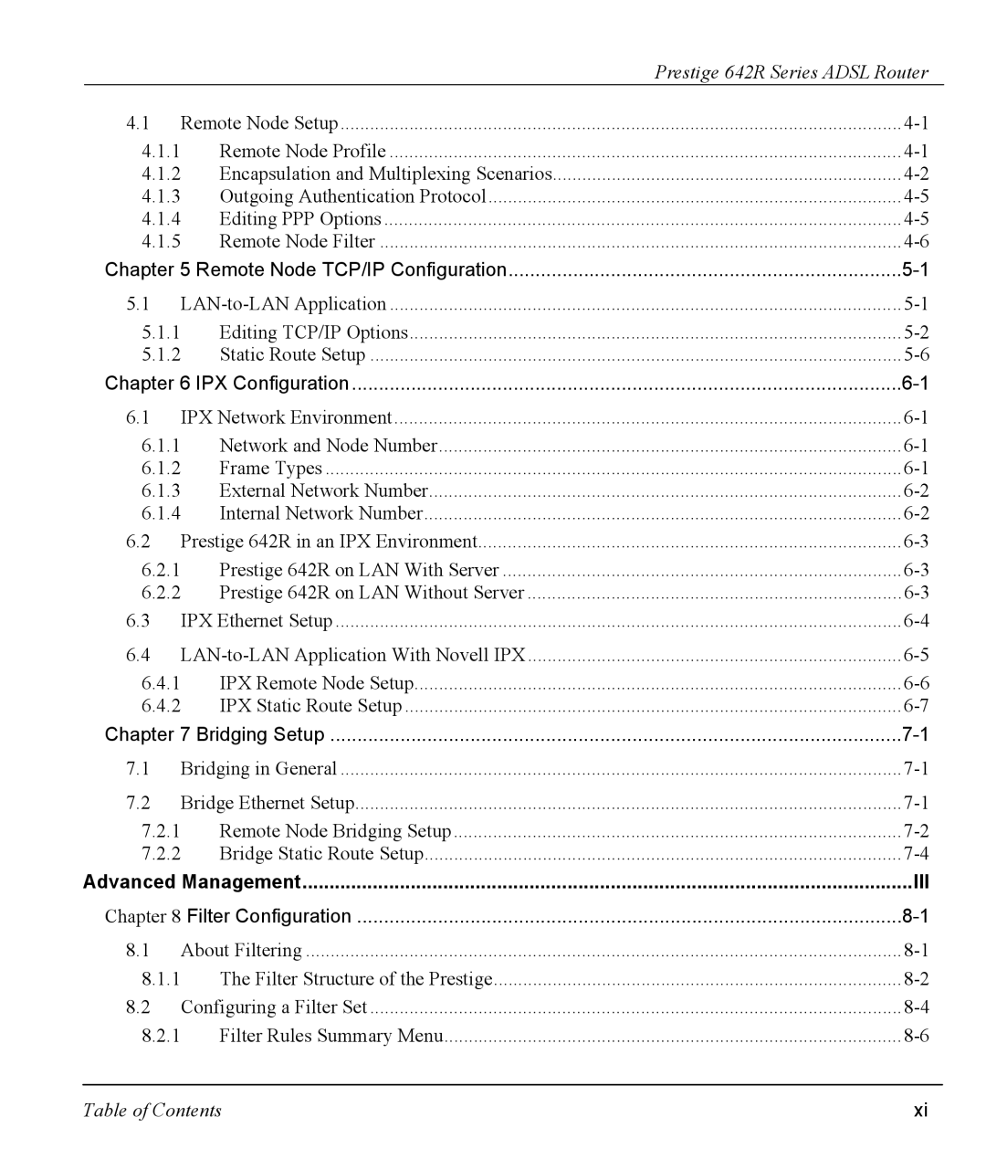 ZyXEL Communications 642R Series manual Iii 