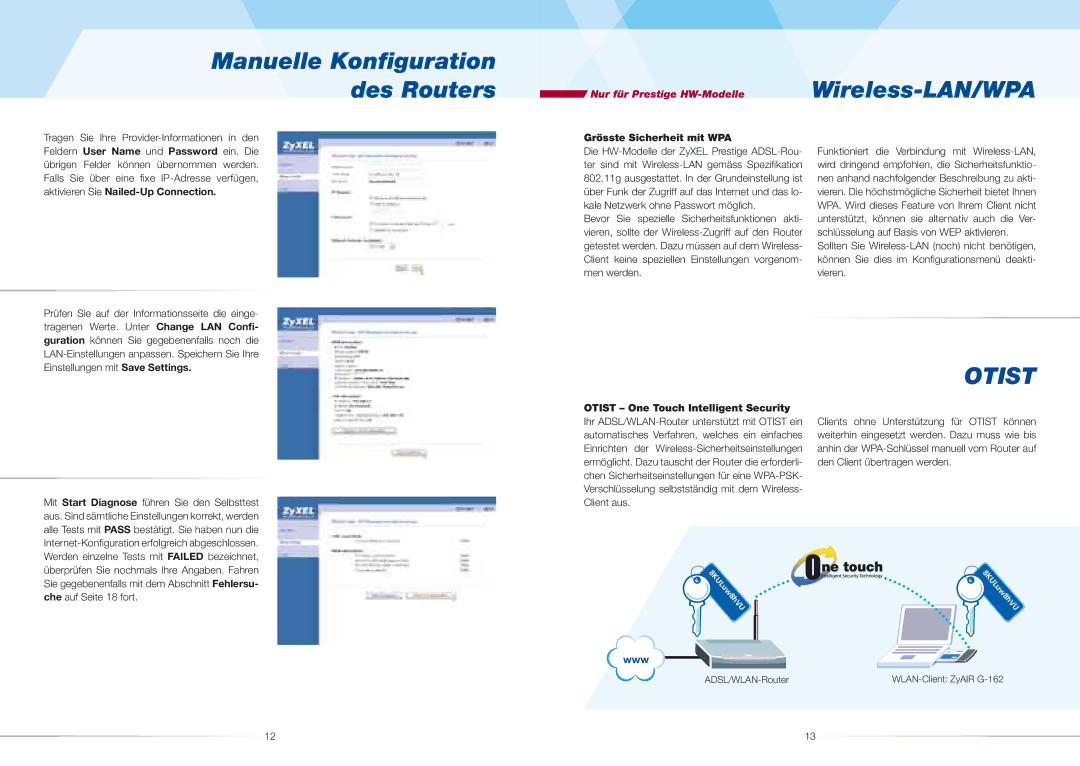 ZyXEL Communications 661H/HW(-I), 660H/HW(-I) quick start Wireless-LAN/WPA, Grösste Sicherheit mit WPA 