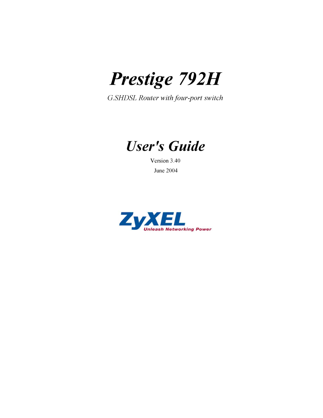 ZyXEL Communications manual Prestige 792H 