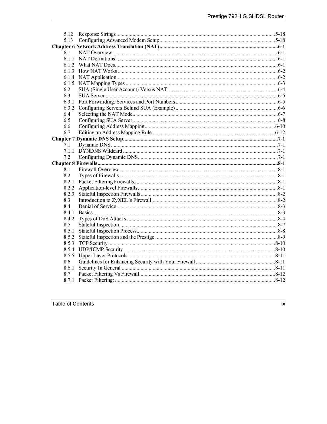 ZyXEL Communications 792H manual Dynamic DNS Setup 