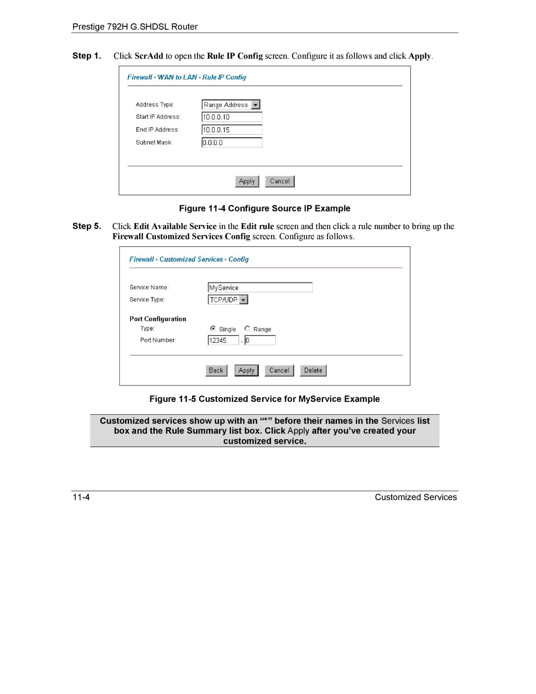 ZyXEL Communications 792H manual Configure Source IP Example 