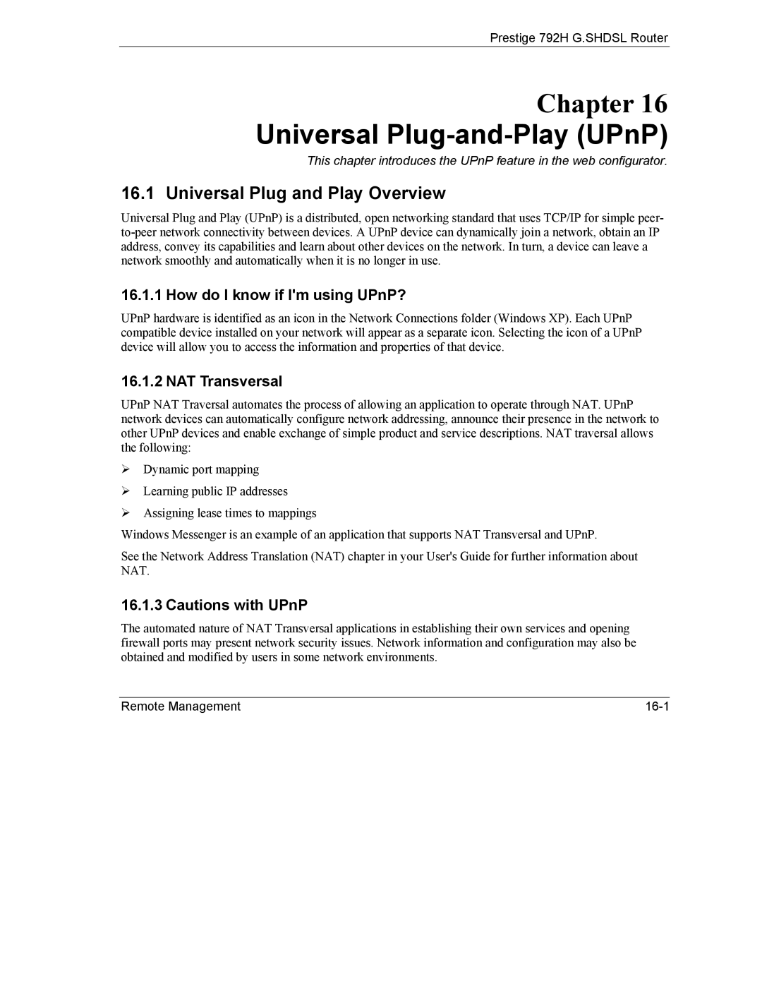 ZyXEL Communications 792H Universal Plug-and-Play UPnP, Universal Plug and Play Overview, How do I know if Im using UPnP? 