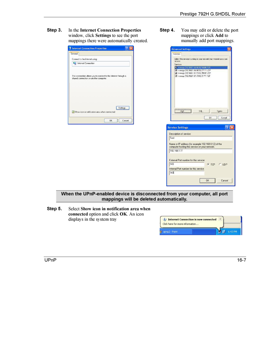 ZyXEL Communications 792H manual Internet Connection Properties 