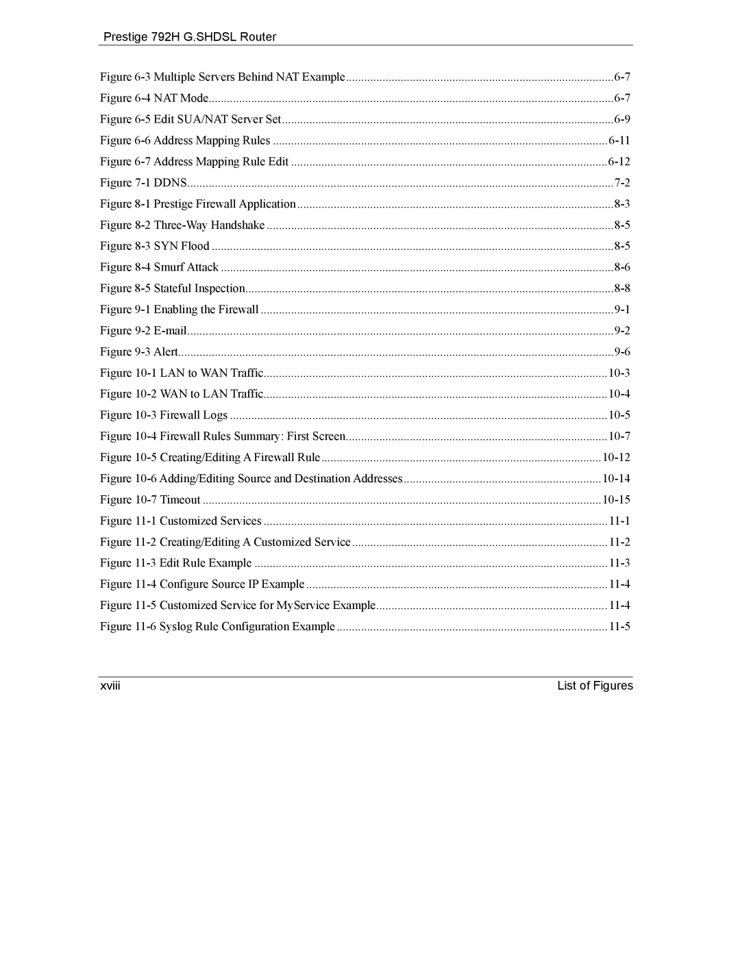 ZyXEL Communications 792H manual Xviii List of Figures 