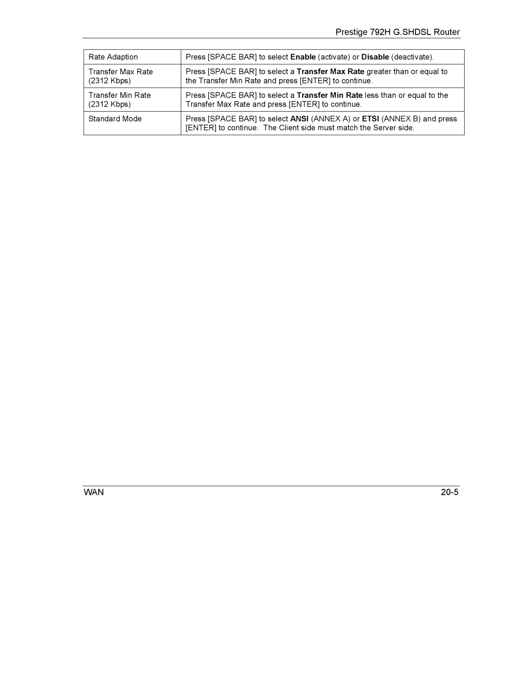 ZyXEL Communications 792H manual 20-5 