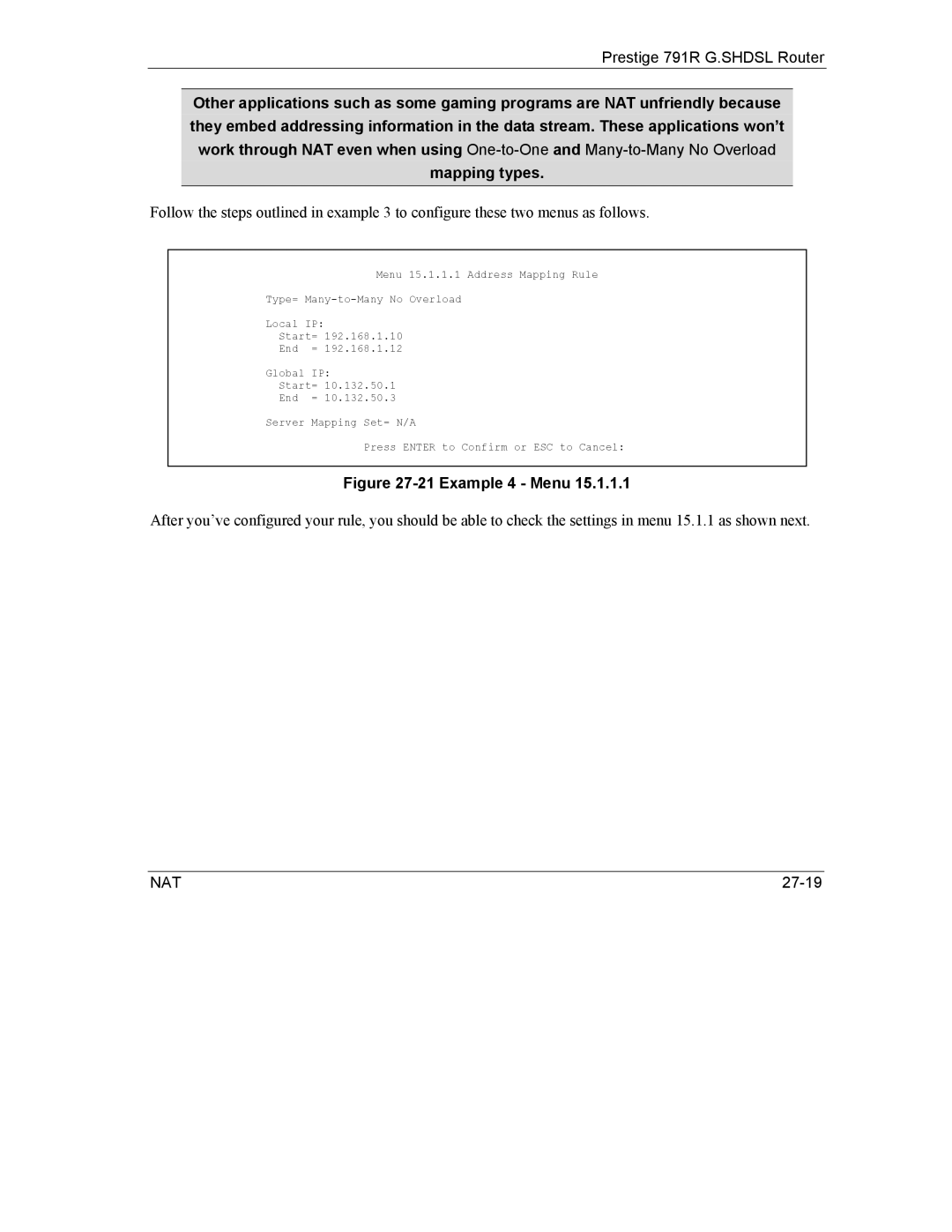 ZyXEL Communications 792H manual Example 4 Menu 