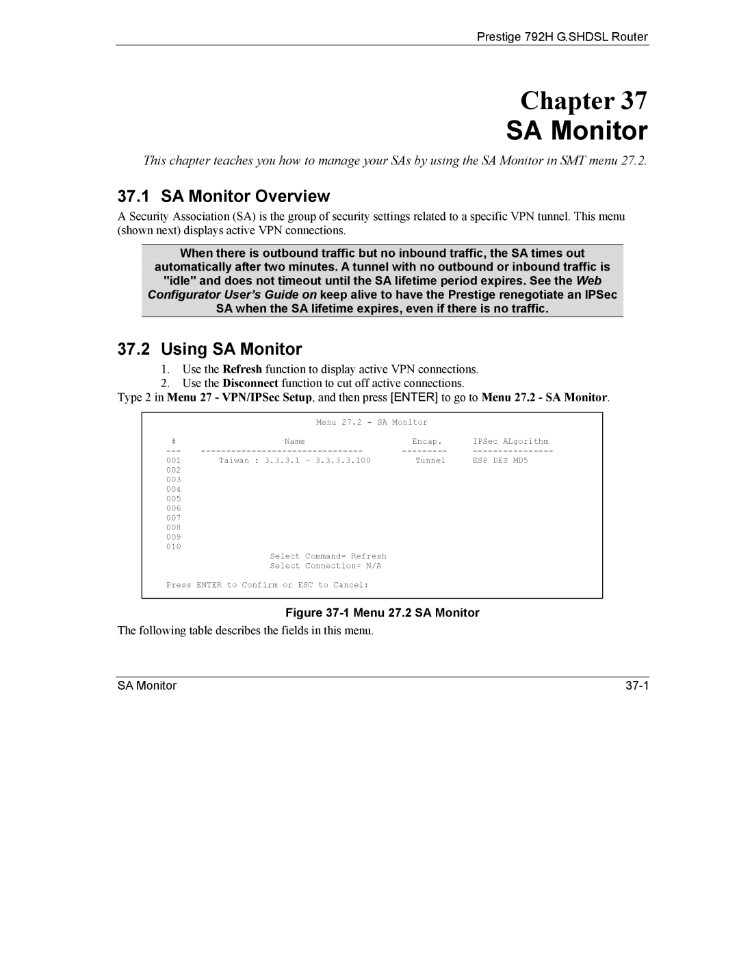 ZyXEL Communications 792H manual SA Monitor Overview, Using SA Monitor 