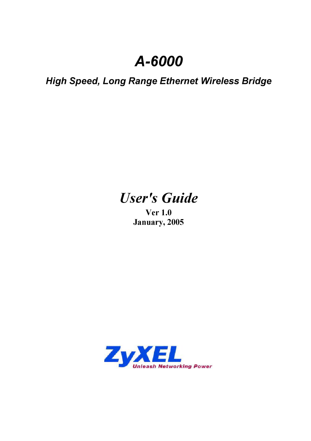 ZyXEL Communications A-6000 manual 