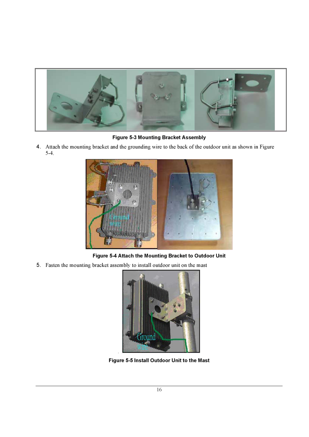 ZyXEL Communications A-6000 quick start Mounting Bracket Assembly 