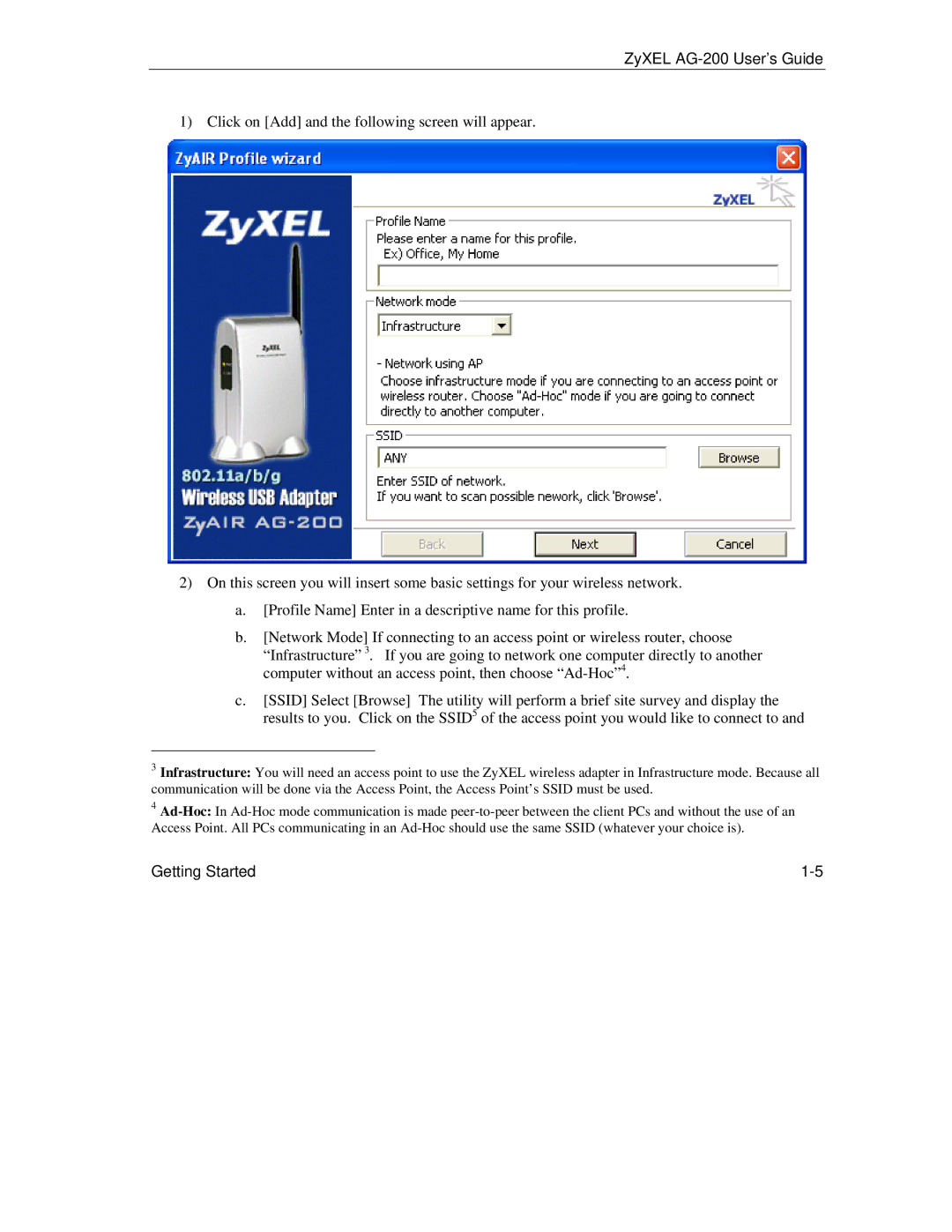 ZyXEL Communications manual ZyXEL AG-200 User’s Guide 