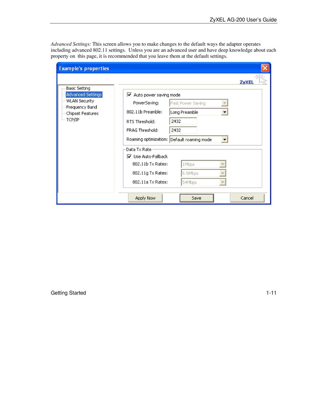 ZyXEL Communications manual ZyXEL AG-200 User’s Guide 