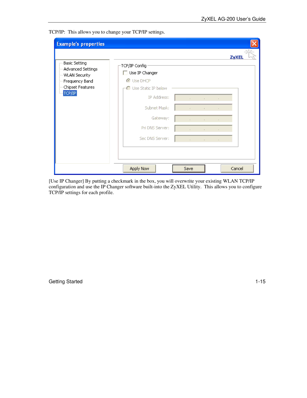 ZyXEL Communications manual ZyXEL AG-200 User’s Guide 