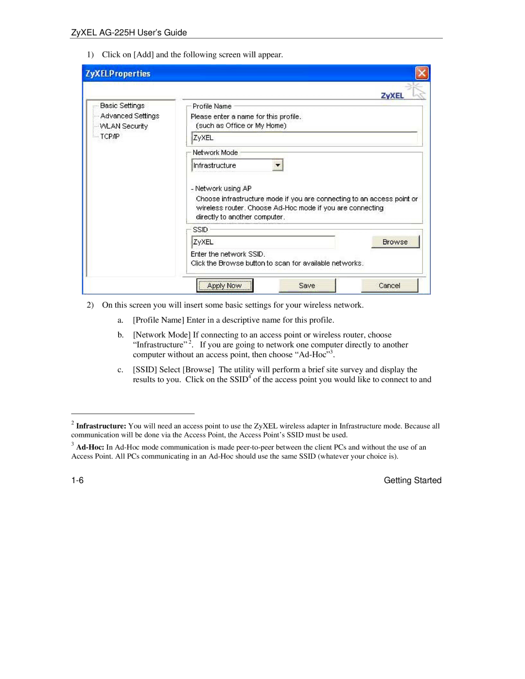 ZyXEL Communications manual ZyXEL AG-225H User’s Guide 