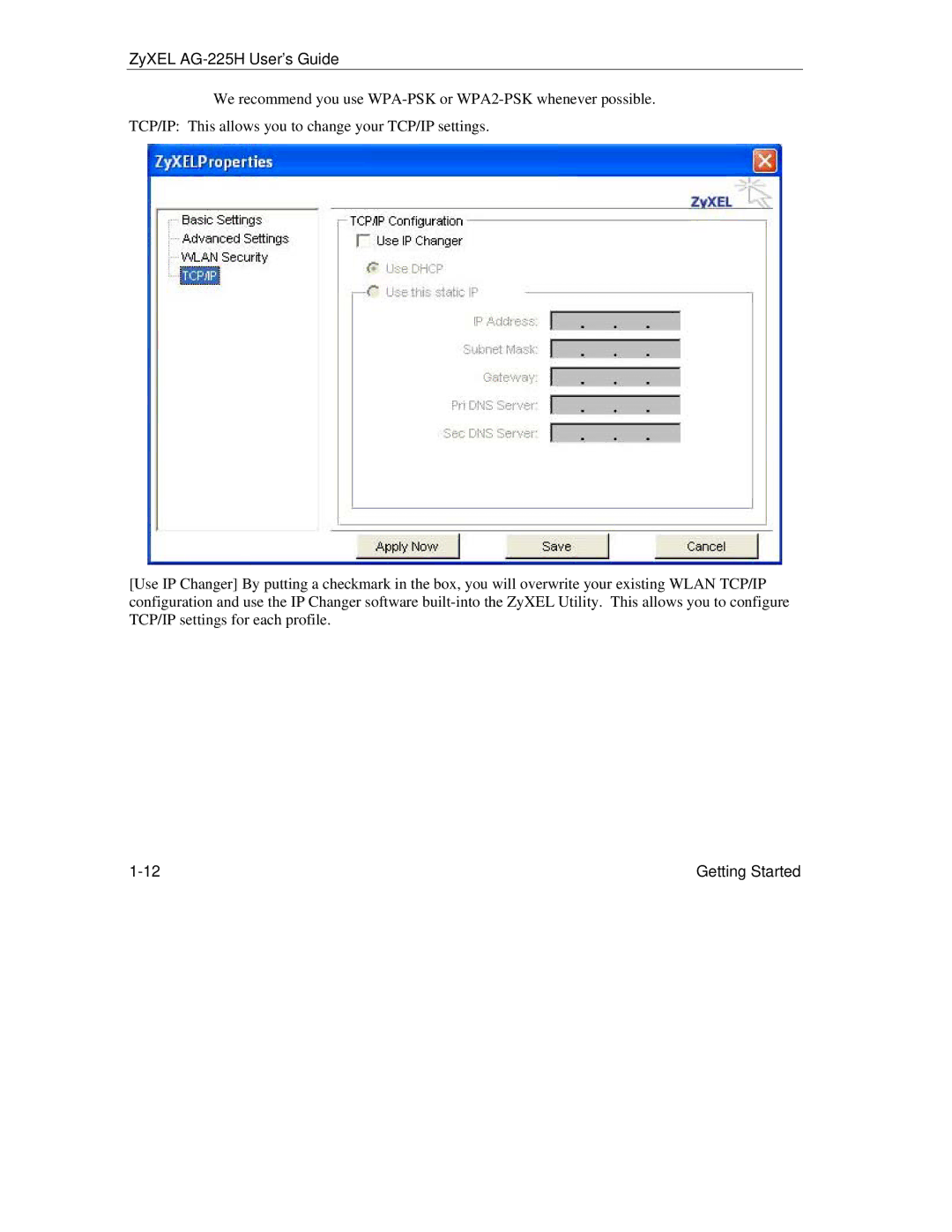 ZyXEL Communications manual ZyXEL AG-225H User’s Guide 